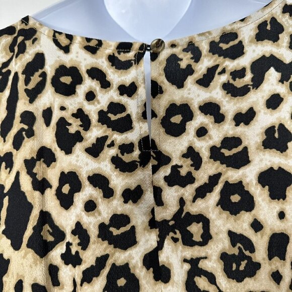 Lane Bryant Midi Dress Leopard Print Button Front Size 20 V-Neck - Picture 9 of 10